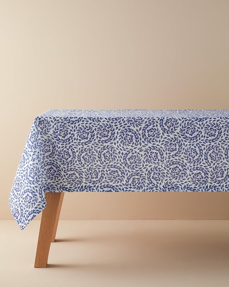 English Home Carnival Floral Polyester Masa Örtüsü Mavi
