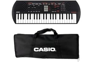 Casio SA-81 Tastiera Portatile a 44 Tasti, Nera/Grigio Chiaro, con Borsa da Trasporto Nera
