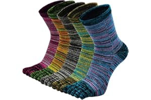 PUTUO Calze con Dita Uomo Calzini con 5 Dita Separate in Cotone, Calze 5 Dita Uomo Calzini Sportivi, Uomo Calzino infradito a 5 dita, 39-47, 5 paia