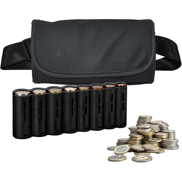 Porte-Monnaie Euro SUMTree Avec Ceinture - Organisateur Pièces Pour Serveuse, Caissier (Noir)