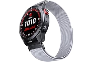 ANBEST Bracelet Nylon pour Garmin Fenix 6 Pro/7 Pro/Fenix 5 Bracelet, 22mm Bracelet Velcro Ultraléger pour Fenix 6/EPIX 2/Forerunner 965/945/935/Epix 2 Pro 47mm/Approach S62/S60 Bracelet