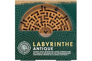 Professor Puzzle - Labyrinthe Antique - Casse-tête en Bois Double Face Inspiré du Mythe du Minotaure - Parviendrez-Vous à relever ce défi Mythique en retrouvant Votre Chemin ?