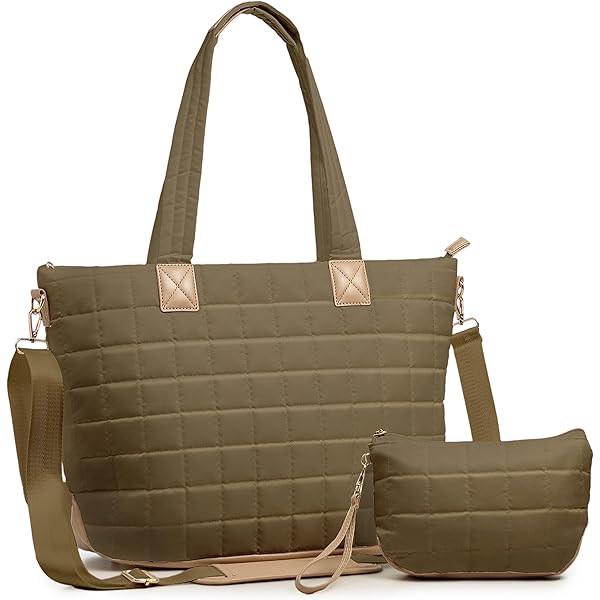 BAGOK Puffer Tote Bag handtas voor dames, grote lichte draagtas met BAGOK Puffer Tote Bag handtas voor dames, grote lichte draagtas met