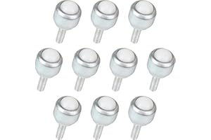 CPROSP 10 Pièces Roulement de Transfert à Billes avec M5 Tige Filetée 16,5 mm, Mini Roulettes à Billes 360° de Nylon, pour Chariots, Armoires, Meubles