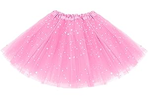 KEREDA Girls Tutu Skirts Sparkle Sequin Dresses 3 Layers Dance Toddler Baby Tulle Star Costume for Girls 2-8 Years