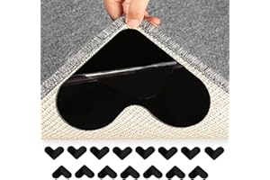 WAYMAYTECY 16 Stück Herzform Teppich Antirutschunterlage, Waschbarer und Wiederverwendbarer Antirutschunterlage, Klebrigkeit Teppich Aufkleber Antirutschmatte,doppelseitige Anti-Curling, für Hartholzböden