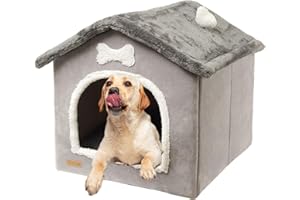Foldable Dog House Kennel Bed, Foldable Enclosed Dog House Kennel, Pet House for Small Medium Large Dogs Cats, Winter Warm Cat Nest Puppy Cave Sofa Pet Products Tumotsit