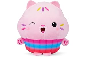 Schmidt Spiele 42800 Gabby's Dollhouse, Cakey-Expression, Pink Cakey, 17,5 cm Plüschfigur - Amazon Exklusive
