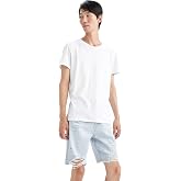 DeFacto Erkek Slim Fit Geri D&ouml;n&uuml;ş&uuml;ml&uuml; Jean Yırtık Detaylı Bermuda