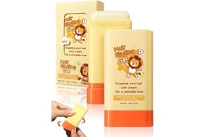 GENERIC 2-in-1 Hair Wax Stick with Built-in Comb for Kids - Slick Back Hair Brush, Gummy Hair Gel, Moisturizing Non-Greasy Formula, Compact & Portable Styling Stick