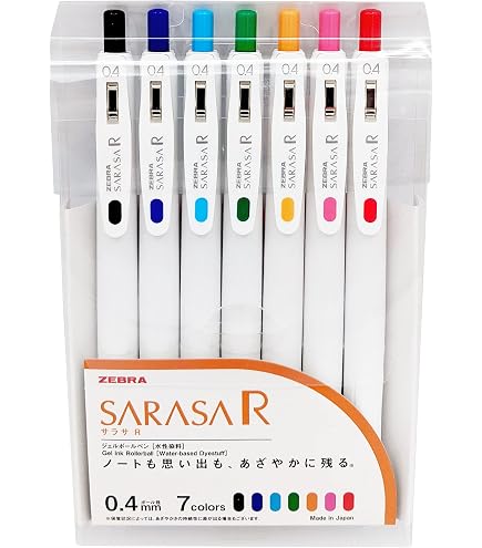 Zebra Penne A Sfera Gel Sarasa Clip 0.3 Mm Rosso - Set Da 5, Scrittura Fluida E Resistente