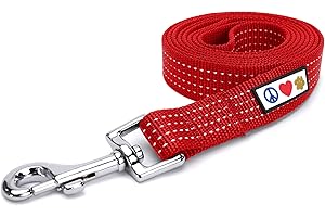 Pawtitas Correa para Perro 1.8 M Correa Reflectante Perro Correa para Cachorros con Mango Cómodo Correa Perro Adiestramiento Correa Perro Pequeña/Extra Pequeña Correa Rojo para Perros Correa