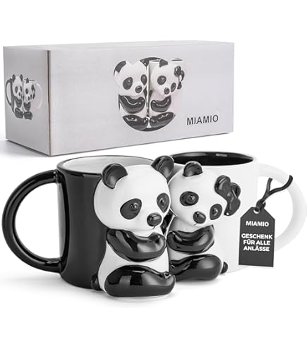 Huiyiwert Panda Tasse Mit Deckel & Löffel – 400 Ml, 3D-Relief, Porzellan, Spülmaschinenfest, Mikrowellengeeignet, Grün