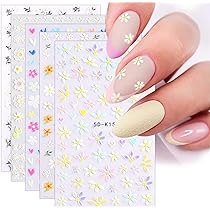 3 Blatt Nailart Sticker – Colour Dot Ornaments, Glänzend, Ca. 20 Sticker