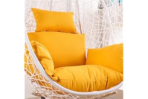 Earnmore Hanging Egg Chair Cushion Cover - Waterproof Outdoor Single Seat Swing Egg Chair Cushion Cover with Zipper (Only Cover)