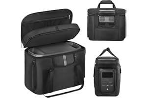 EUGOOCX Étui de transport portable pour ECOFLOW Delta 2, sac de rangement protecteur avec fenêtres de connexion rapide et dissipation