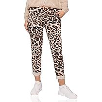 GORGLITTER Damen Hose Leopardenmuster - Weite Palazzo Hose Hohe Taille