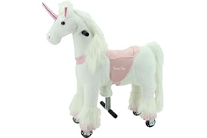 Sweety Toys 7257 Reittier Einhorn auf Rollen für 3 bis 6 Jahre- Riding Animal