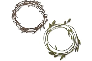 Sizzix Thinlits Die Set 10 Pack 664434, Funky Wreaths by Tim Holtz, Paper, Multicolour, One Size