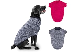 RANYPET 2 Stück Große Hundepullover für Winterhunde Klassischer Strickpullover Weiche Verdickung Warme Hundekleidung für Mittelgroße Hunde 9XL