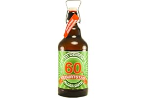 QDWQ-US SünGross Riesenbierflasche XXL-Bierflasche zum 60. Geburtstag