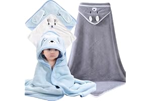 Vegena 3 stycken huvhanddukar baby - baby badhandduk, babyhandduk med huva, småbarn badhanddukar, mjuk varm babyhandduk, söt baby handduk med huva, absorberande unisex, 80 x 80 cm