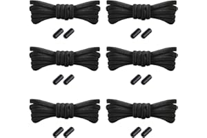 Brovamo 6 Pares de Cordones Elásticos Sin Atar, Cordones Elásticos Niños y Adultos, Lacci Elastici per Bambini e Adulti, Cordones Zapatillas Deporte