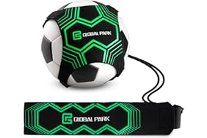 GLOBAL PARK Football Kick/Lancer Entraîneur Solo Entraînement Pratique de Contrôle de l'Aide à la Formation Ceinture Réglable pour Enfants Adultes
