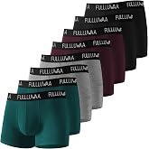 Fullluwaa Boxer Man Pack 8, Stretch Cotton, Soft, Tagless | Pack Men's Boxer Briefs, Breathable and Comfortable, Fine Seams,