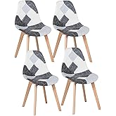 Set 4 Sedie Da Pranzo Moderne BenyLed - Sedile In PP, Gambe In Legno Di Faggio, Bianco, Scandinavo