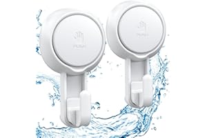 Luxear Lot 6 Crochet Ventouse Mural Puissante 5KG, Crochet Vacuum Plastique Porte Serviette Peignoir Couronne Manteau Torchon à Ventouse, Ustensile de Salle de Bain Cuisine Fenêtre Blanc