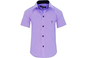 GILLSONZ A70vDa Kinder Party Hemd Freizeit Hemd bügelleicht Kurz ARM 7 Farben Gr.86-158