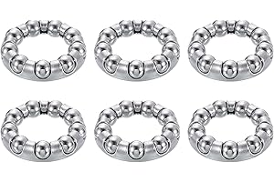 QUARKZMAN Cojinete de Bolas para Biela 1/4" (6.35mm) x 9 Bolas, 6Pcs de Cojinetes de Bolas de Repuesto para Cojinetes de Eje de Pedalier Y Cojinetes de Rueda para Reparación de Cojinetes