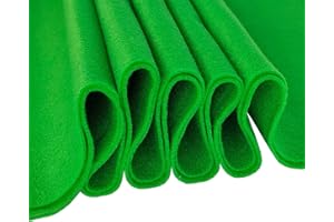 Jtnohx Feltro Artigianale, Tessuto in Feltro 90X90CM, Fogli di Feltro Morbido per L'artigianato 1,4 mm di Spessore, Feltro Metro per Cucire (Colore Verde Foresta)
