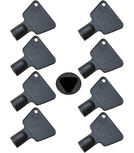 Chiave Triangolare Universale Per Contatori Enel, Gas, Ascensori - Chiave Metallica Con Portachiavi