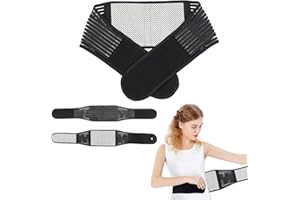 GoPaw Lendenwirbelsäule Turmalin Taillenbandage Stützgürtel Band Selbstwärmender Lendenwirbelgürtel Rückenstützgürtel mit 20 Turmalin-Magneten Magnetfeldtherapie Schmerzlinderung(L)