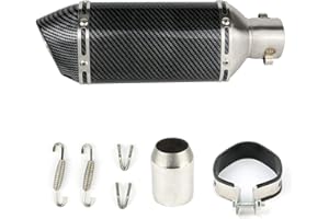 Vanwoke Système D'échappement Moto Universelle 38-51mm avec amovible DB Killer, Silencieux Moto pour Yamaha Suzuki, Sport motos, VTT et Scooters