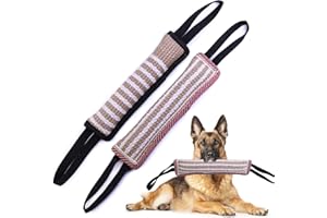 EPODA Lot de 2 Jouet Chien Indestructible, Boudin Jouet pour Chien Interactif, Macher Corde Jouets pour Jeux Chiens avec 2 Anses, Cadeau pour Chien l'entraînement à la Corde et à la Traction
