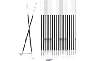 CHARMNGIFTS Blue Reception Pen Ink Refills, Medium Nib Biro Refills for Retractable Pen,0.7mm Pen Refills Ballpoint for Reception Office Home School (5)