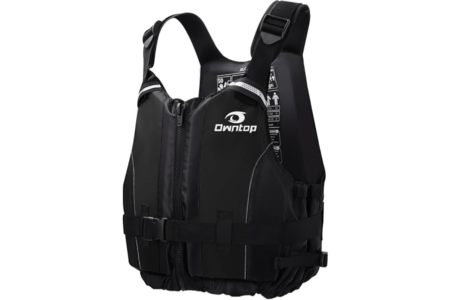 Owntop Buoyancy Aids Adults, Foam Buoyancy Vest Jacket with Crotch Strap Inner Pocket Unisex for Paddleboarding Kayaking Sup Fishing