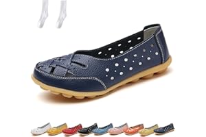 WIWIDANG Ortopedyczne mokasyny dla kobiet, ortopedyczne mokasyny z oddychającej skóry, płaskie wsuwane sandały ortopedyczne