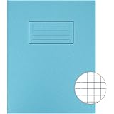Silvine Exercise Book 7mm Squares 80 Pages 229x178mm Blue Ref EX106 [Pack of 10]