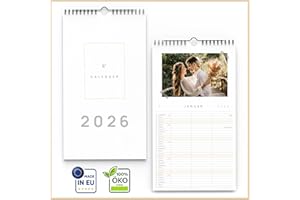 Craft Calendar 2026 [Long Format with 3 Columns] Photo Calendar 2026 to Design Yourself – Calendar for DIY Calendar, Great Gift Idea for Christmas