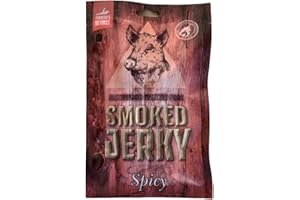 NEW BEER SNACK Spicy Pork Jerky Bistecca – Carne secca – Carne di maiale di alta qualità – Proviente secco affumicato – Articoli piccanti – 12 x 50 g