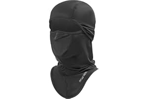 1TG Tactical Balaclava Cienka kominiarka na lato, oddychająca maska na twarz, do jazdy na motocyklu, rowerze, dla mężczyzn i kobiet, do uprawiania sportu, wędrówek, czarny, 56-62