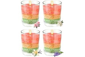 WEBPLATZ Świece zapachowe w szklanych słoiczkach, świąteczny zestaw świec zapachowych, zestaw 4 świec zapachowych z woskiem sojowym, świąteczne prezenty dla kobiet