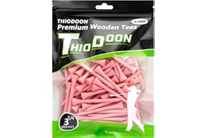 THIODOON Golf-Tees, weniger Reibung, Holz-Tees, Training für Golfspieler, professionelle Golf-Tees aus Naturholz, 100 Stück