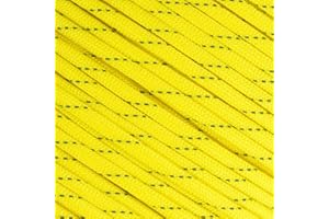 West Coast Paracord Corde de Survie de Camping pour Corde de Tente de Type III réfléchissante Fluorescente 550 de Type III Paracord Haute visibilité résistant (Jaune néon réfléchissant, 100 Pieds)