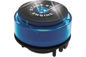 BIG Spielwarenfabrik 800056494 Big-Start-Stop Accessories, Suitable for All Bobby Car Steering Wheels with Horn Insert from 2010, Engine Noise with Light Effect, for Children from 1 Year, Blue