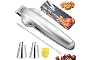 MAIBAOTEMBT Châtaigne Clip, Pince à Châtaigne en Acier Inoxydable, Clip Noix, Noyer Pince, Noisettes clips, Ouvre Chataigne, Noisettes pince Coupe, pour châtaignes, noisettes, Noyer et d'autres Noix (M1)